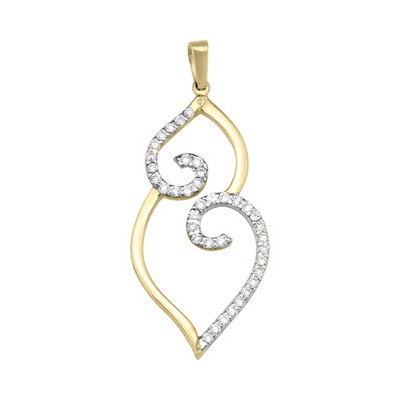 10K gold CZ fashion pendant