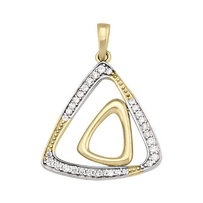 10K gold CZ fashion pendant