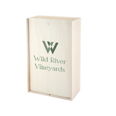 Twine Living® 2-Bottle Paulownia Wood Wine Box
