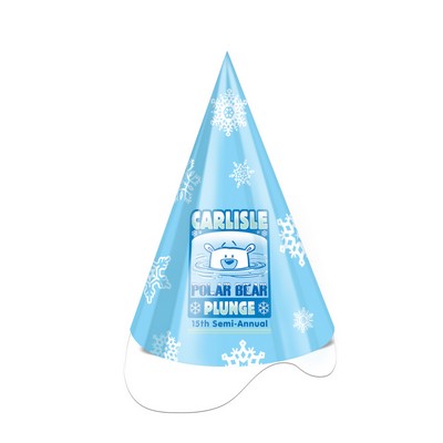 Custom Printed 7" Foil Cone Hat