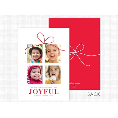 Joyful Gift Flat 4 Photo Christmas Cards