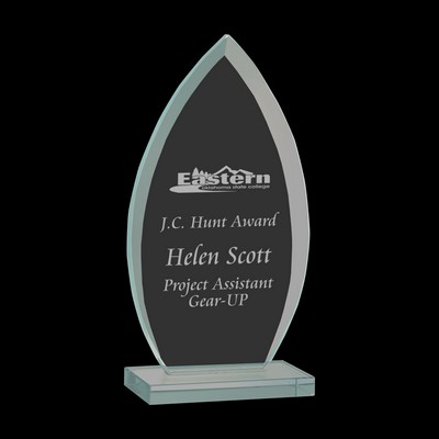 Oval Jade Glass Award (8¾")