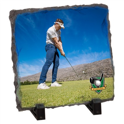 Full Color Square Matt Stone Plaque 7 1/2 x 7 1/2"
