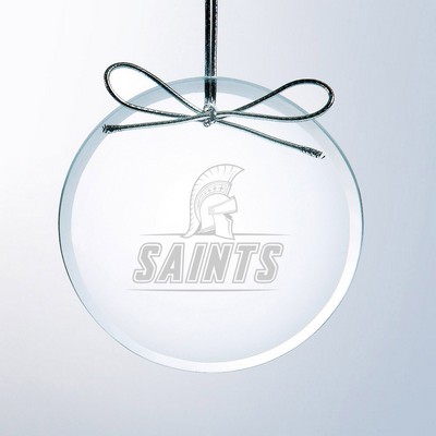 Beveled Glass Circle Ornament