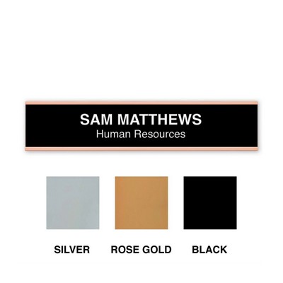 Aluminum Wall Plate Holder w/Engraved Plate (2"x10")