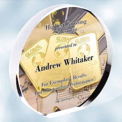 Color Photo Imprinted Acrylic Circle Plaque (S)