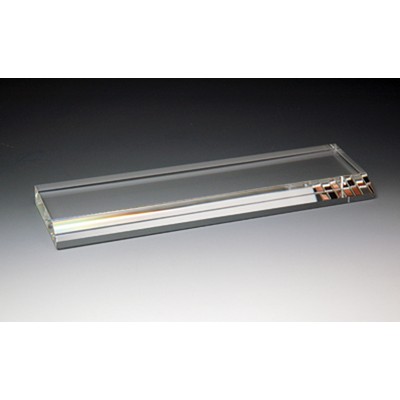 Base optical crystal award/trophy. 10" x 2.75"