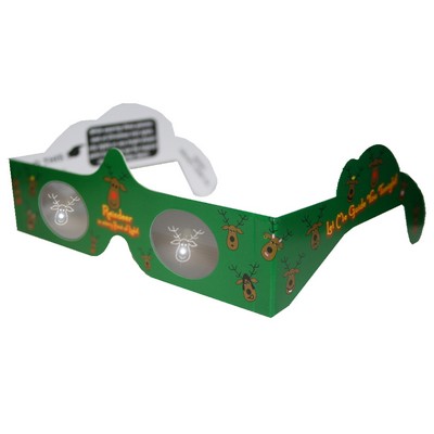 3D HoloSpex® Glasses REINDEER, Holiday Specs - STOCK