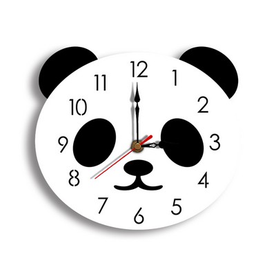 Panda Bear Shape Silent Household Decorative Wall Clock