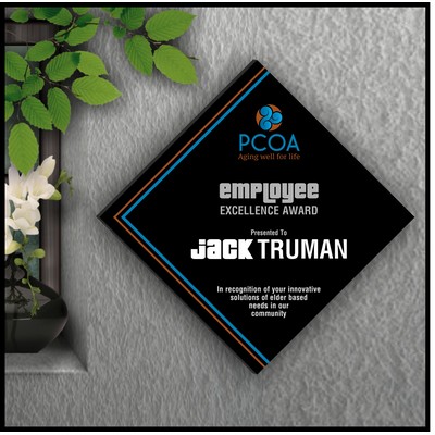 16" Diamond Black Acrylic Plaque