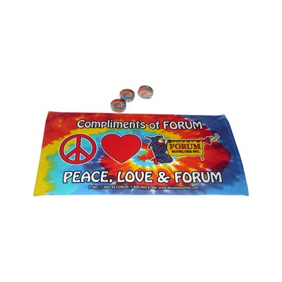 Custom velour towel with digital active printing