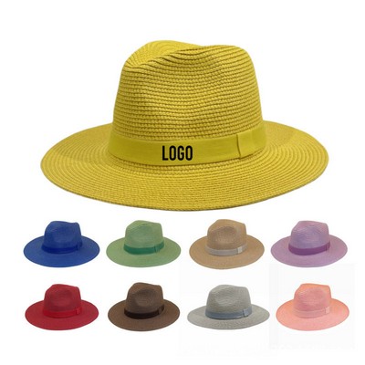 Unise Travel Straw Panama Hat for beach