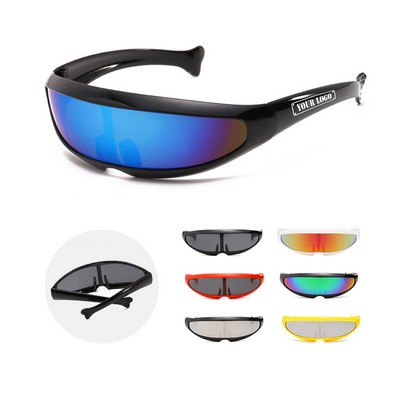 Futuristic Narrow Cyclops Sunglasses