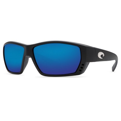 Costa Del Mar® Tuna Alley Polarized Sunglasses w/Black Frames & Blue Mirror Lenses