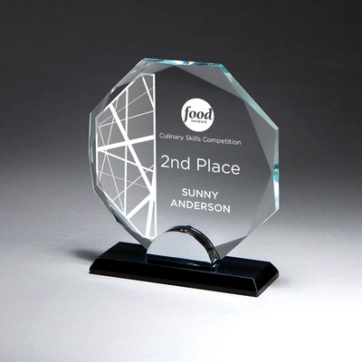 Faceted Octagon with Black Base (5"x 6"x 1.75")