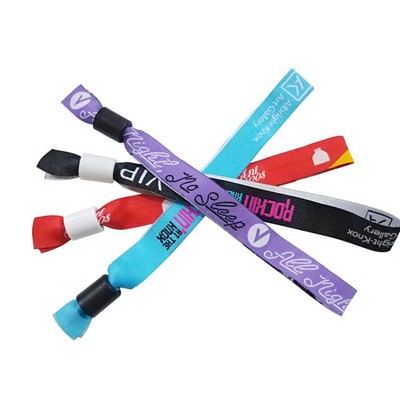 Custom cheap festival fabric woven cloth wristbands for event
