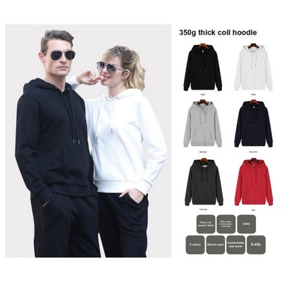 Unisex Stock 100% Cotton Hoodie with Kangaroo Pocket - 350