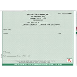 Laser Rx Paper Forms w/ Horizontal Perforation & Black Imprint