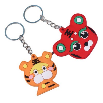 Custom 3D Raised Shaped Soft Touch PVC Keychain - Two Sides Printing