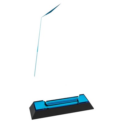 5" x 9" Blue Octagon Point Impress Acrylic Award