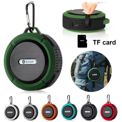Waterproof Round Mini Bluetooth Speaker with Carabiner
