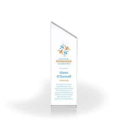 Winslow Clear Slant Column, UV Printed