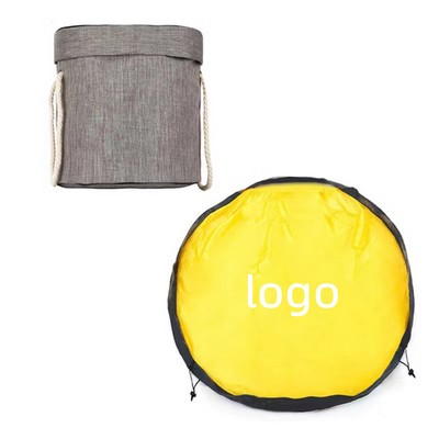 Toy Organizer Organizer and Play Mat Foldable Sturdy Toy Basket/Crate/Box with Handle/Zipper for Kid