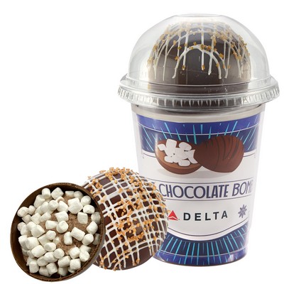 Mega Hot Chocolate Bomb Cup Kit - Deluxe Flavor - Dark Chocolate Crystal