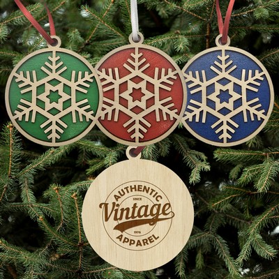 Layered Wood Ornament: Snowflake