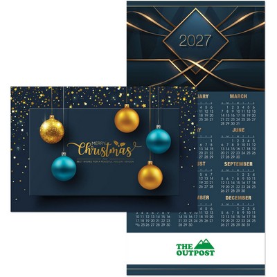Glistening Bulbs Card To Calendar