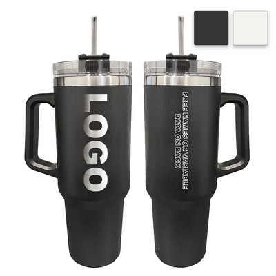 40 oz. Temperflask Stainless Steel Insulated Travel Mug With Handle