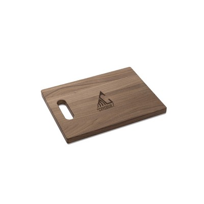 Small Walnut Cutting Board with Cutout Handle 12"x9"x3/4"