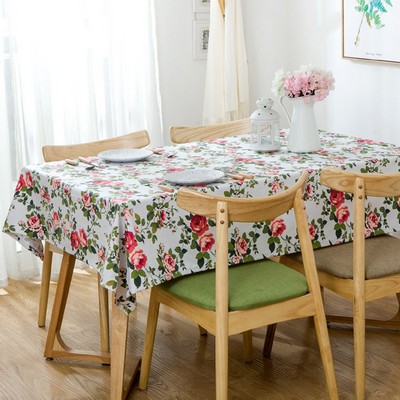 35.46 x 35.46" Spring Summer Floral Round Tablecloth