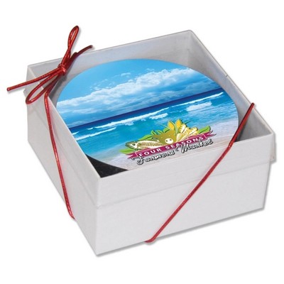 Ultra Vivid Recycled Wood Coaster Set of 4