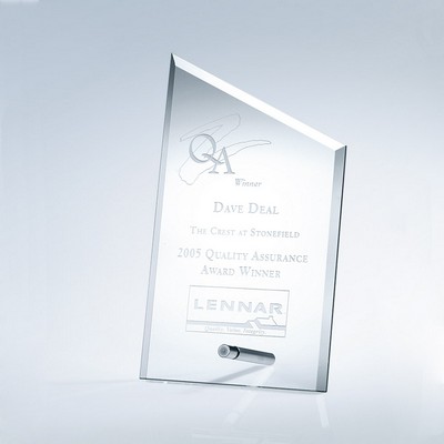 Beveled Sail Award w/Aluminum Pole - Small