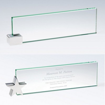 Nameplate w/Chrome Rectangle Holder