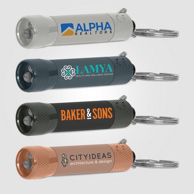 Chroma Softy Monochrome Metallic - LED Flashlight with Keyring - Full-Color Inkjet