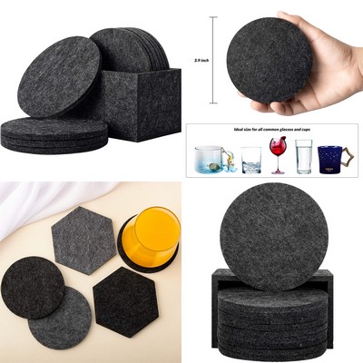 14 Pieces Biodegradable Coasters with Holder