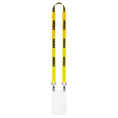 ½" Full Color Satin Finish Lanyard w/Open 2-End Attachments - Standard Production