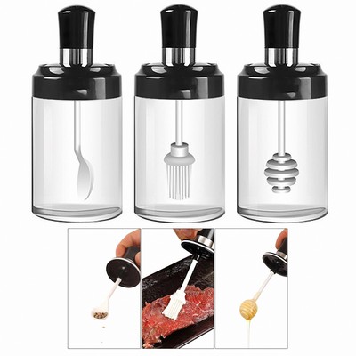 Refillable Seasoning Bottle with Spoon Cap