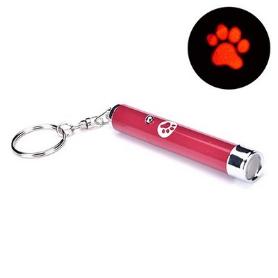 Mini Flashlight Projector Key Chain