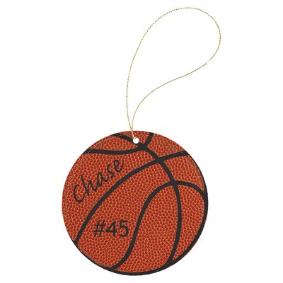 Round Leatherette Ornament with String