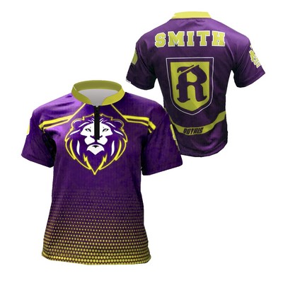 Women/Girls Short Sleeve Zip Up Gamer Shirt