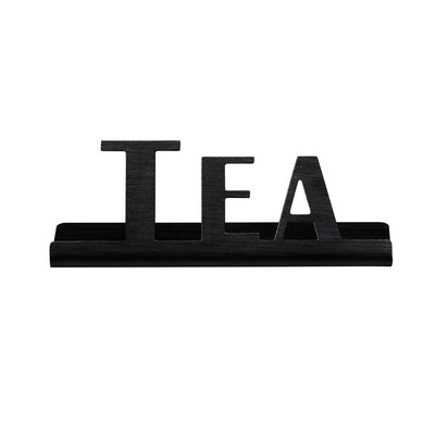 Laser Cut Black Onyx Table Sign (Tea)