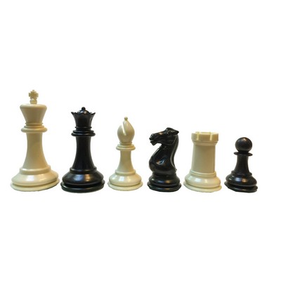 Triple Weighted Tournament Plastic Chess Pieces, 3.75" King