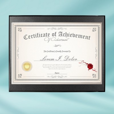10.5"x13" Piano Carbon Fiber Plaque W/Certificate Plaque