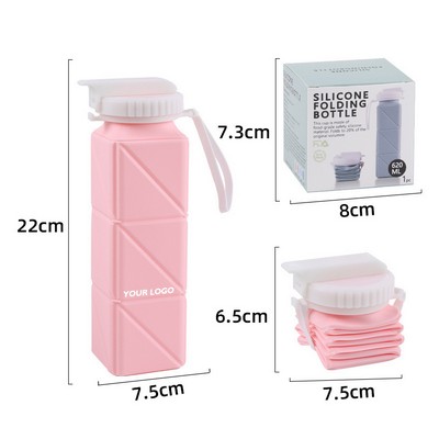 Portable collapsible silicone water cup