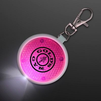 Pink Keychain Flashlight Safety Blinkers - PRINTED