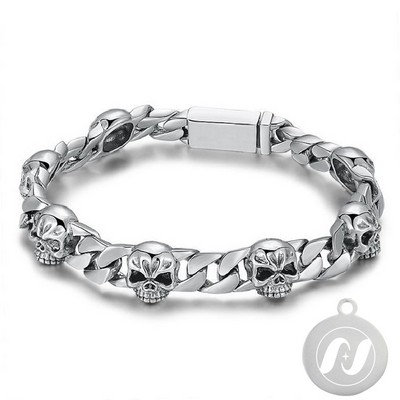 Skull Punk Tank Bracelet Skull Charm #4