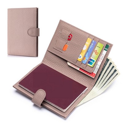 Multifunctional Leather RFID Passport Wallet w /SIM Card Slot